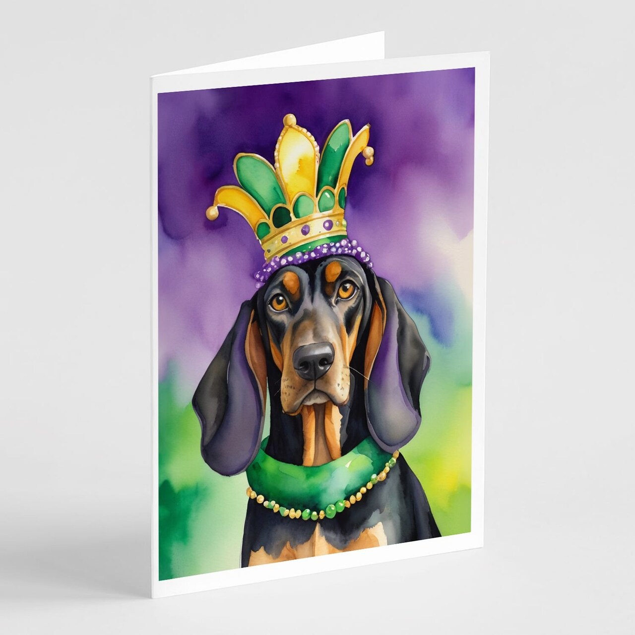 Edge Collections - 5" x 7" - Multicolor - Coonhound Greeting Cards - 8 Pieces